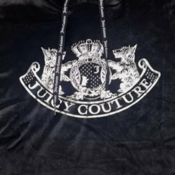 NWT Juicy Couture Women's Black Velour Tracksuit two-piece Loungewear XL - Picture 3 of 10